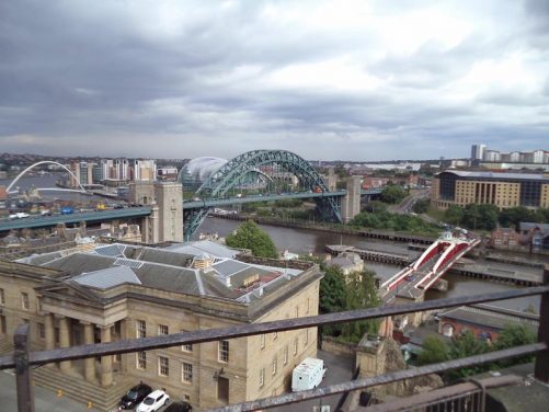 View of the Tyne Bridge from the castle.